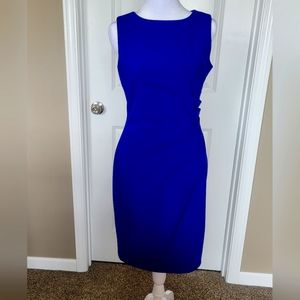 Calvin Klein Royal Blue Sleeveless Sheath Dress with Starburst Design Size 2